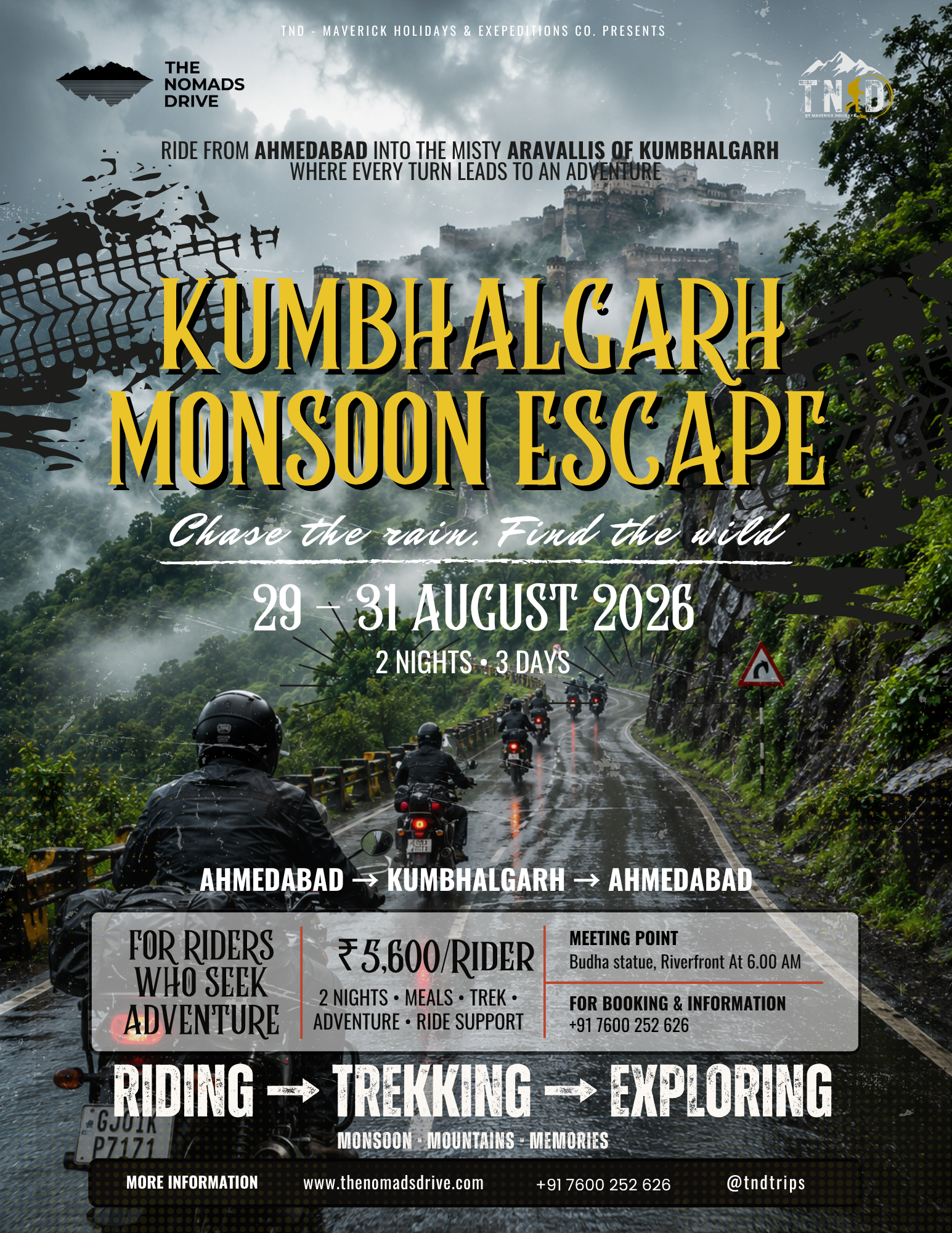 Kumbhalgarh Monsoon Escape 2026
